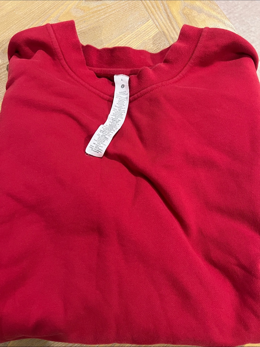 Lululemon Red Crewneck Sweatshirt